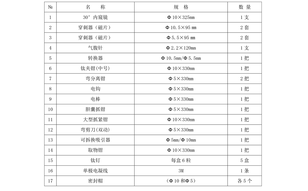 高清腹腔镜系统技术要求