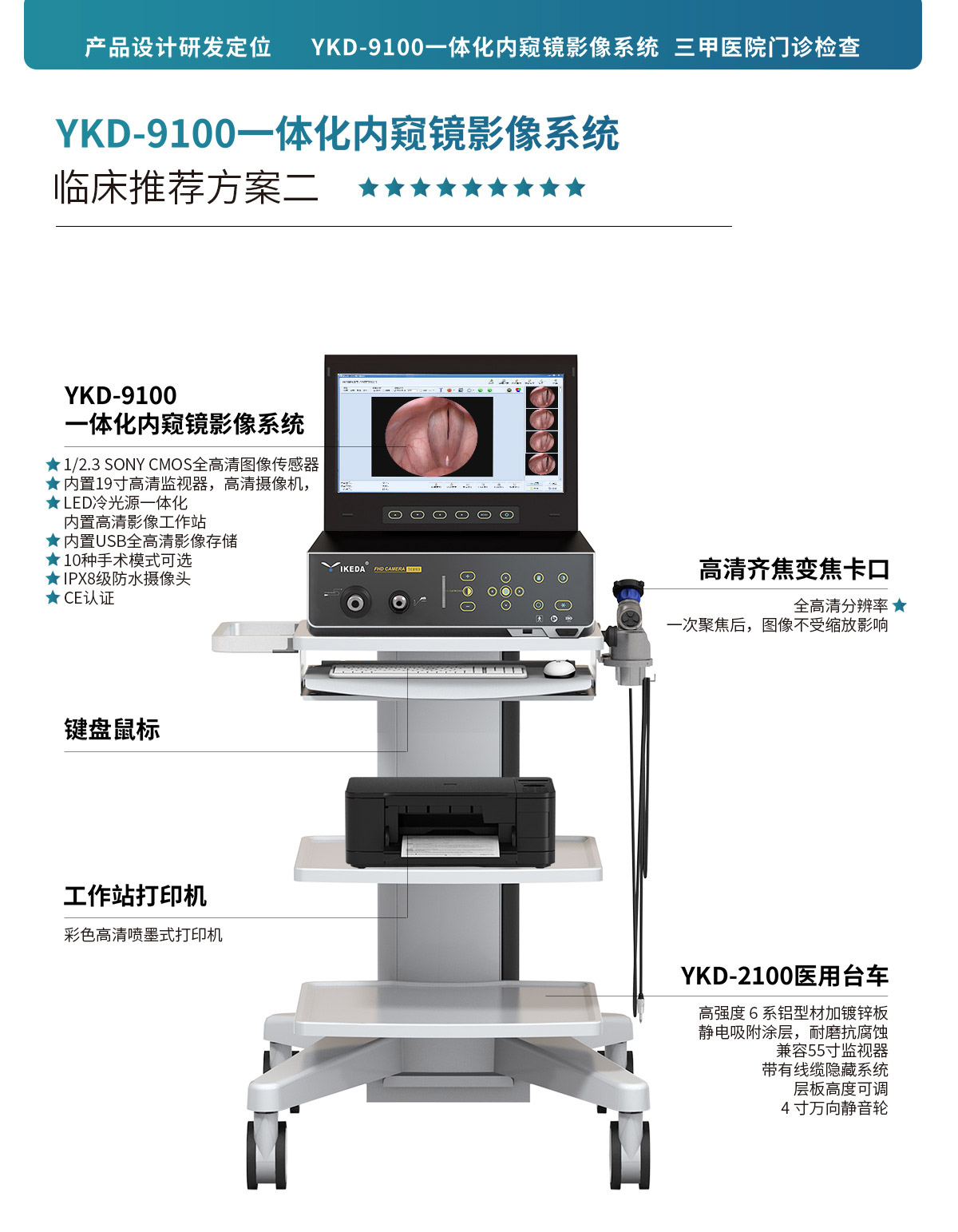 产品解决方案 | YKD-9100一体化内窥镜影像系统