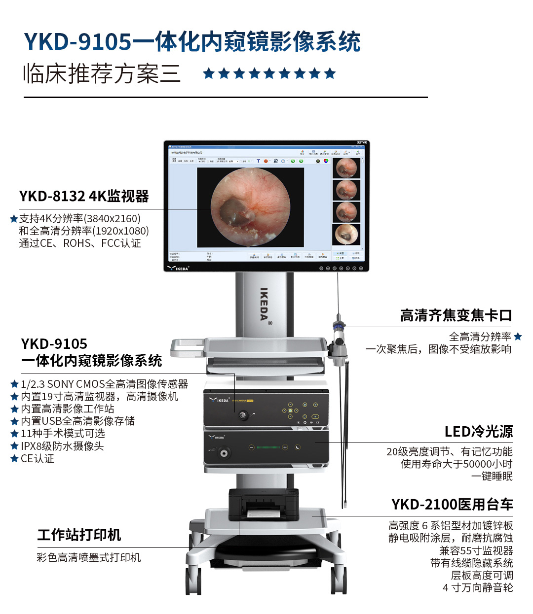 YKD-9105 一体化内窥镜影像系统
