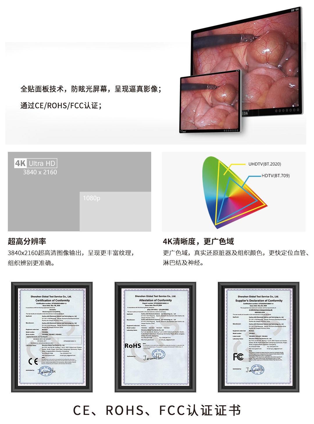 55寸4K医用监视器