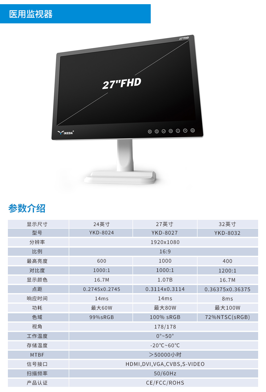 一体化内窥镜影像系统 YKD-9103A