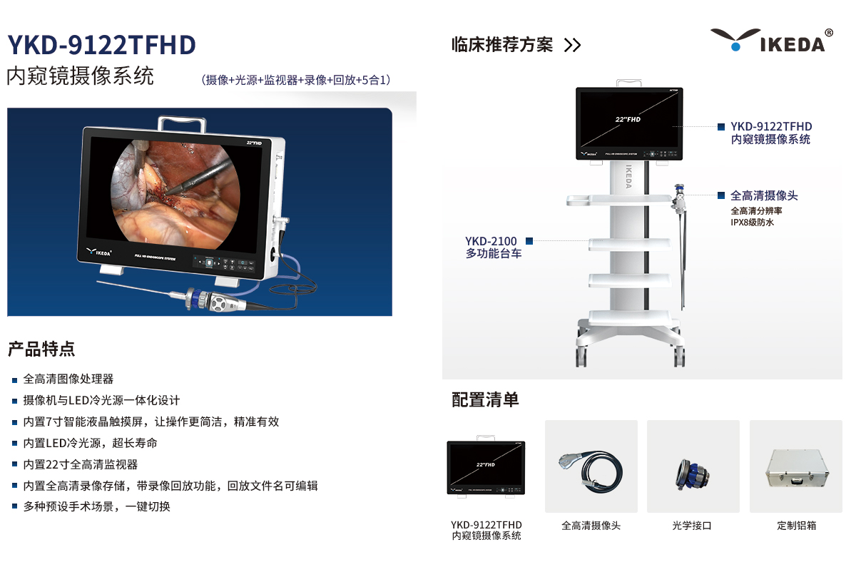内窥镜摄像系统 YKD-9122TFHD